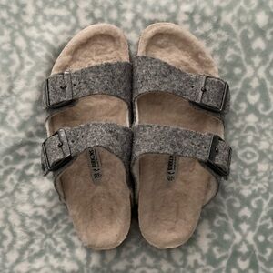Birkenstock Arizona Rivet Wool Sandals